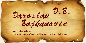Daroslav Bajkanović vizit kartica